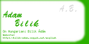 adam bilik business card