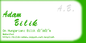 adam bilik business card